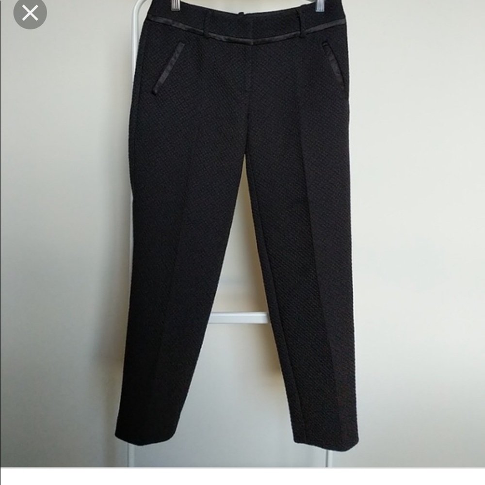 Loft Julie Style Quilted Pants w/ Satin Trim